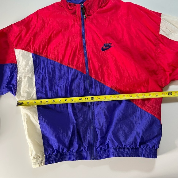 Vintage Nike Swoosh 80s 90s Full Zip Windbreaker Embroidered Logo L Unisex - Picture 12 of 16